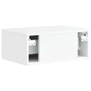 vidaXL Fali éjjeli szekrény fiókkal Magasfényű Fehér 49 x 34,5 x 20 cm
