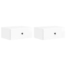 vidaXL Fali éjjeli szekrény 2 pcs Magasfényű Fehér 49 x 34,5 x 20 cm