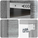 vidaXL Fali éjjeli szekrény 2 pcs Szürke Sonoma 49 x 34,5 x 20 cm