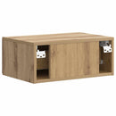 vidaXL Fali éjjeli szekrény 2 pcs Kézműves Tölgy 49 x 34,5 x 20 cm