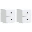 vidaXL Fali éjjeli szekrény 2 pcs Fehér 34,5 x 33 x 40 cm Szerelt Fa