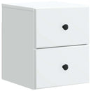 vidaXL Fali éjjeli szekrény 2 pcs Fehér 34,5 x 33 x 40 cm Szerelt Fa