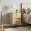 vidaXL Fali éjjeli szekrény 2 pcs Sonoma Tölgy 34,5 x 33 x 40 cm