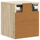 vidaXL Fali éjjeli szekrény 2 pcs Sonoma Tölgy 34,5 x 33 x 40 cm
