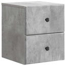 vidaXL Fali éjjeli szekrény 2 pcs Betonszürke 34,5 x 33 x 40 cm