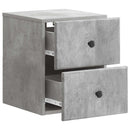 vidaXL Fali éjjeli szekrény 2 pcs Betonszürke 34,5 x 33 x 40 cm