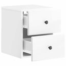 vidaXL Fali éjjeli szekrény 2 pcs Magasfényű Fehér 34,5 x 33 x 40 cm