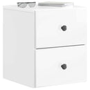 vidaXL Fali éjjeli szekrény 2 db Magasfényű Fehér 34,5 x 33 x 40 cm