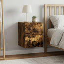 vidaXL Fali éjjeli szekrény 2 pcs Füstös Tölgy 34,5 x 33 x 40 cm