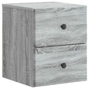 vidaXL Fali éjjeli szekrény 2 pcs Szürke Sonoma 34,5 x 33 x 40 cm