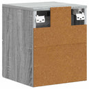 vidaXL Fali éjjeli szekrény 2 pcs Szürke Sonoma 34,5 x 33 x 40 cm