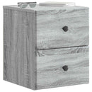 vidaXL Fali éjjeli szekrény 2 pcs Szürke Sonoma 34,5 x 33 x 40 cm