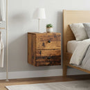 vidaXL Fali éjjeli szekrény fiókkal 2 pcs Antik Fa 34,5 x 33 x 40 cm