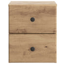 vidaXL Fali éjjeli szekrény 2 pcs Kézműves Tölgy 34,5 x 33 x 40 cm