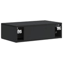vidaXL Fali oldaltábla Fekete 59 x 34,5 x 17 cm Szerelt Fa