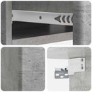 vidaXL Fali oldaltábla Betonszürke 59 x 34,5 x 17 cm Szerelt Fa