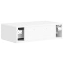 vidaXL Fali oldaltábla Magasfényű Fehér 59 x 34,5 x 17 cm Szerelt Fa