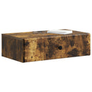 vidaXL Fali oldaltábla Füstös Tölgy 59 x 34,5 x 17 cm Szerelt Fa