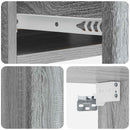 vidaXL Fali oldaltábla Szürke Sonoma 59 x 34,5 x 17 cm Szerelt Fa