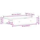 vidaXL Fali oldaltábla Sonoma Tölgy 87,5 x 34,5 x 17 cm Szerelt Fa