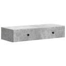 vidaXL Fali oldaltábla Betonszürke 87,5 x 34,5 x 17 cm Szerelt Fa