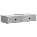 vidaXL Fali oldaltábla Betonszürke 87,5 x 34,5 x 17 cm Szerelt Fa