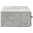vidaXL Fali oldaltábla Betonszürke 87,5 x 34,5 x 17 cm Szerelt Fa