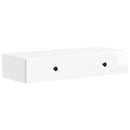 vidaXL Fali oldaltábla Magasfényű Fehér 87,5 x 34,5 x 17 cm Szerelt Fa