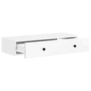 vidaXL Fali oldaltábla Magasfényű Fehér 87,5 x 34,5 x 17 cm Szerelt Fa