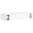 vidaXL Fali oldaltábla Magasfényű Fehér 87,5 x 34,5 x 17 cm Szerelt Fa