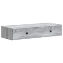 vidaXL Fali oldaltábla Szürke Sonoma 87,5 x 34,5 x 17 cm Szerelt Fa