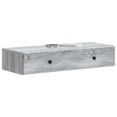 vidaXL Fali oldaltábla Szürke Sonoma 87,5 x 34,5 x 17 cm Szerelt Fa