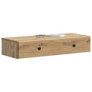 vidaXL Fali oldaltábla Kézműves Tölgy 87,5 x 34,5 x 17 cm Szerelt Fa