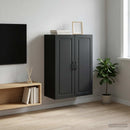 vidaXL Fali szekrény Fekete 66 x 34,5 x 90 cm Szerelt Fa