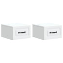 vidaXL Fali éjjeli szekrény 2 pcs Fehér 34,5 x 33 x 20 cm Szerelt Fa