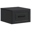 vidaXL Fali éjjeli szekrény 2 pcs Fekete 34,5 x 33 x 20 cm Szerelt Fa