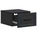vidaXL Fali éjjeli szekrény 2 pcs Fekete 34,5 x 33 x 20 cm Szerelt Fa