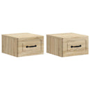 vidaXL Fali éjjeli szekrény 2 pcs Sonoma Tölgy 34,5 x 33 x 20 cm