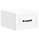 vidaXL Fali éjjeli szekrény fiókkal Magasfényű Fehér 34,5 x 33 x 20 cm