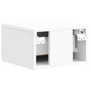 vidaXL Fali éjjeli szekrény 2 pcs Magasfényű Fehér 34,5 x 33 x 20 cm
