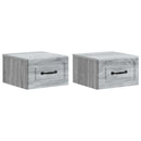 vidaXL Fali éjjeli szekrény 2 pcs Szürke Sonoma 34,5 x 33 x 20 cm