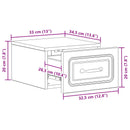 vidaXL Fali éjjeli szekrény Antik Fa 34,5 x 33 x 20 cm Szerelt Fa