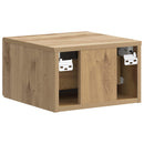 vidaXL Fali éjjeli szekrény 2 pcs Kézműves Tölgy 34,5 x 33 x 20 cm