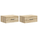 vidaXL Fali éjjeli szekrény 2 pcs Sonoma Tölgy 49 x 34,5 x 20 cm