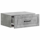 vidaXL Fali éjjeli szekrény Betonszürke 49 x 34,5 x 20 cm Szerelt Fa