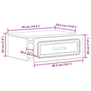 vidaXL Fali éjjeli szekrény Betonszürke 49 x 34,5 x 20 cm Szerelt Fa