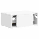 vidaXL Fali éjjeli szekrény fiókkal Magasfényű Fehér 49 x 34,5 x 20 cm