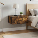 vidaXL Fali éjjeli szekrény 2 db Füstös Tölgy 49 x 34,5 x 20 cm