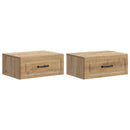 vidaXL Fali éjjeli szekrény 2 pcs Kézműves Tölgy 49 x 34,5 x 20 cm