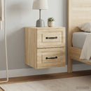 vidaXL Fali éjjeli szekrény 2 pcs Sonoma Tölgy 34,5 x 33 x 40 cm